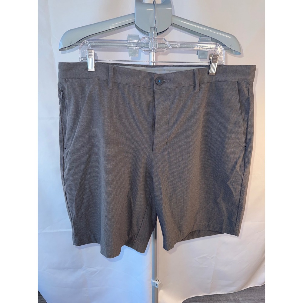 Tommy Bahama Mens Boracay Gray Micro Grid Performance Golf Shorts 38x9